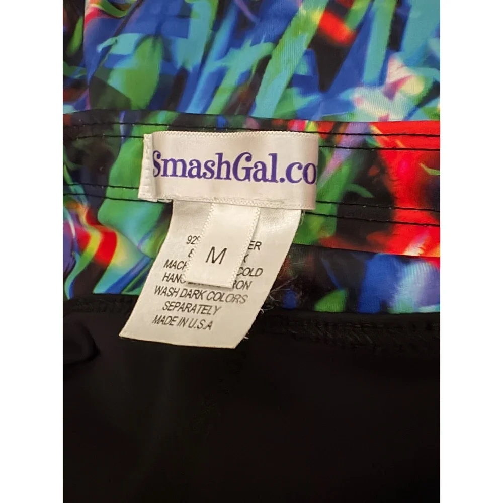 SmashGal‎ Women Medium Athletic Skort Multicolor Abstract Tennis Golf Pickleball